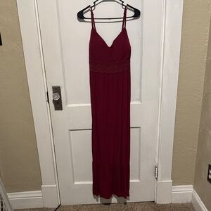 Lily Rose Deep Red Maxi Dress